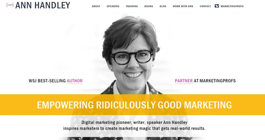 Best marketer Ann Handley