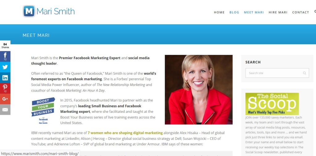 Digital MArketing influencers Mari Smith