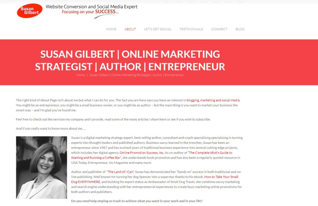 Susan Gilbert top marketing influencer
