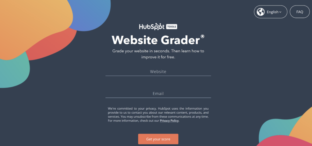 SaaS lead generation strategy: generate leads via free tools, Hubspot example