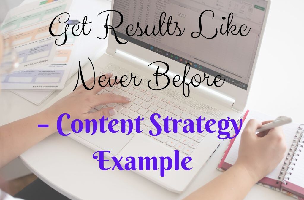 Get Results Like Never Before – Content Strategy Example