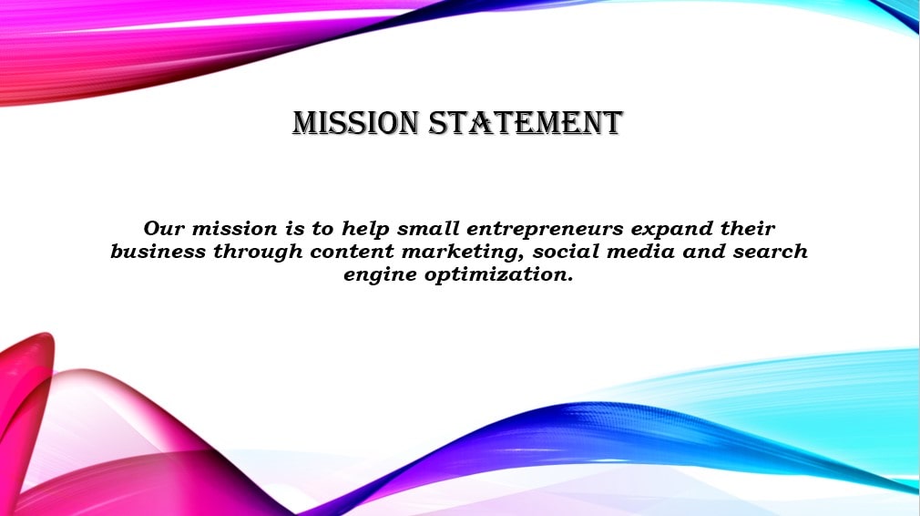 Mission Statement Content Strategy Example