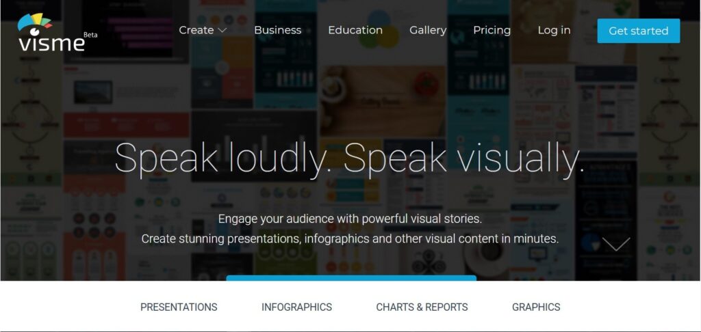 Visme infographic tools create infographics online