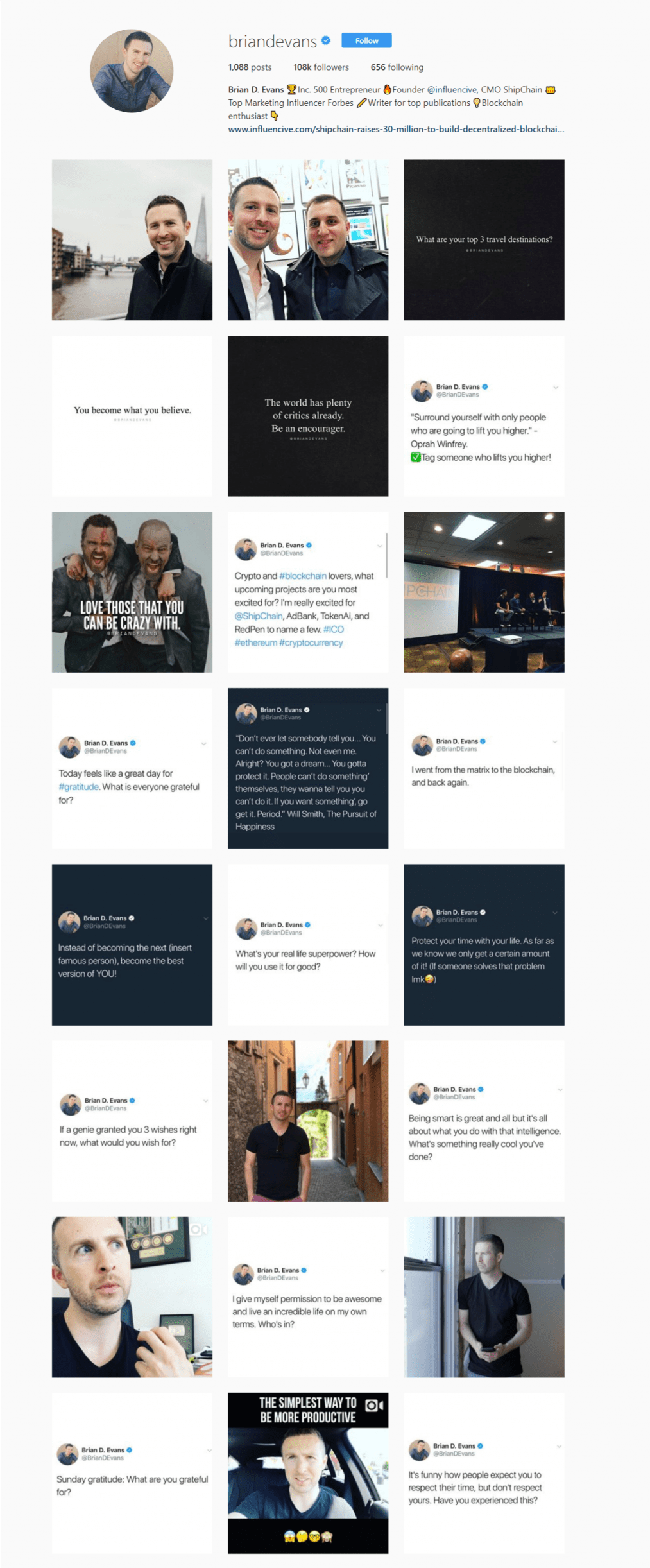 Influencer feed